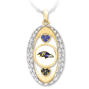 For the Love of the Game Ravens Pendant Necklace