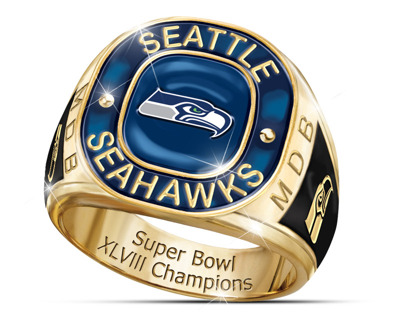 Seattle Seahawks Super Bowl Champions Personalized Ring