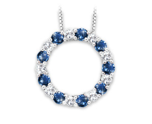 Circle of Enchantment Sapphire Pendant Necklace