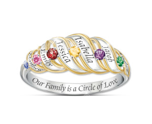 Our Family Is a Circle of Love Personalized Ring