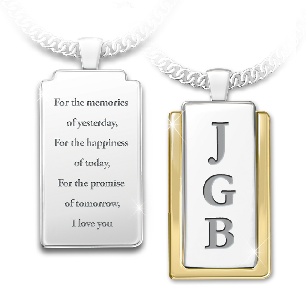 Yesterday Today and Forever Personalized Pendant Necklace
