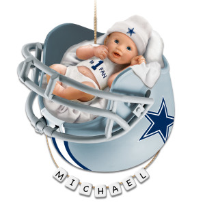 Dallas Cowboys Personalized Baby's First Christmas Ornament