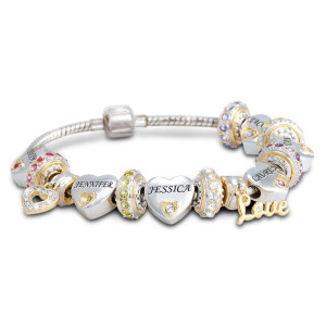 Forever in a Mother's Heart Personalized Birthstone Bracelet