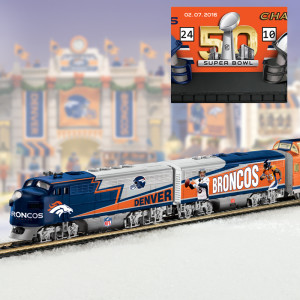 Denver Broncos Express Train Collection With Super Bowl 50 Car