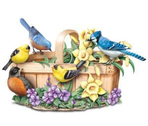 Springtime Serenade Lifelike Songbird Touch-Activated Sculpture