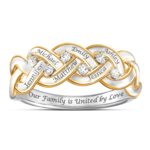 Strength of Family Personalized Diamond Ring