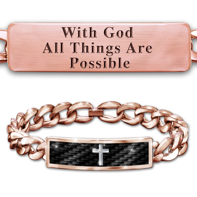 Power of Faith Men's Diamond Bracelet