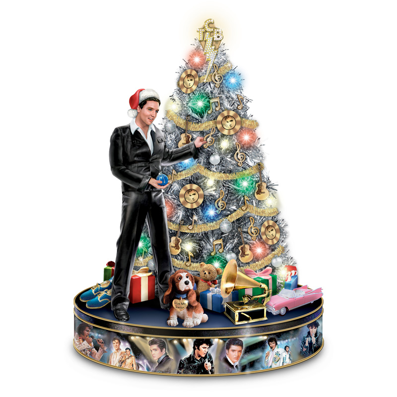 Elvis Rock 'n Roll Pre-Lit Tabletop Christmas Tree
