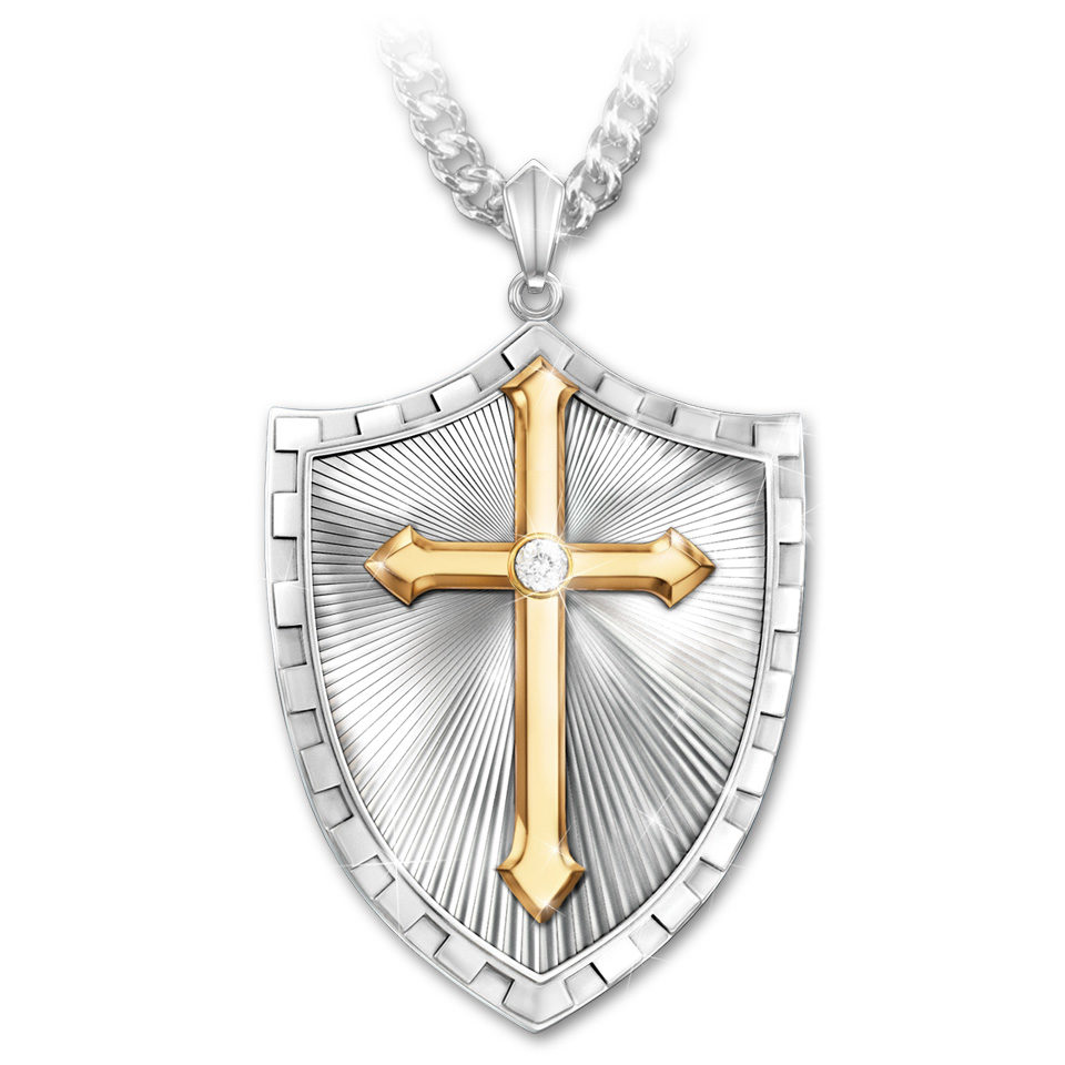 Strength In The Lord Diamond Pendant Necklace