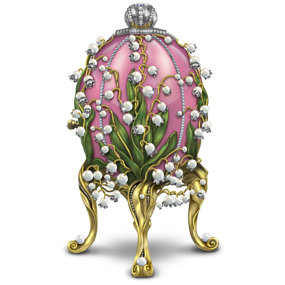 1898 Lilies of the Valley Egg Figurine