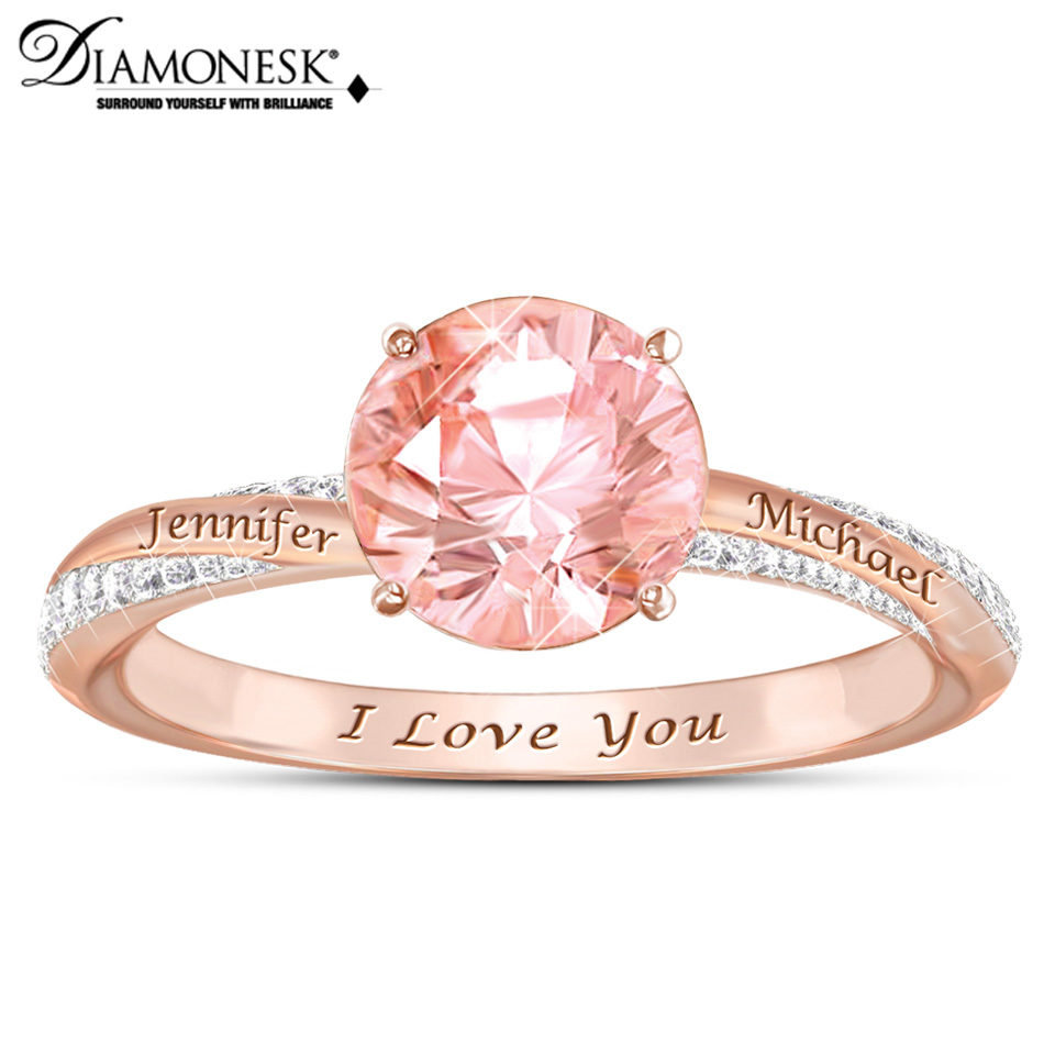 Blush of Romance Personalized Ring