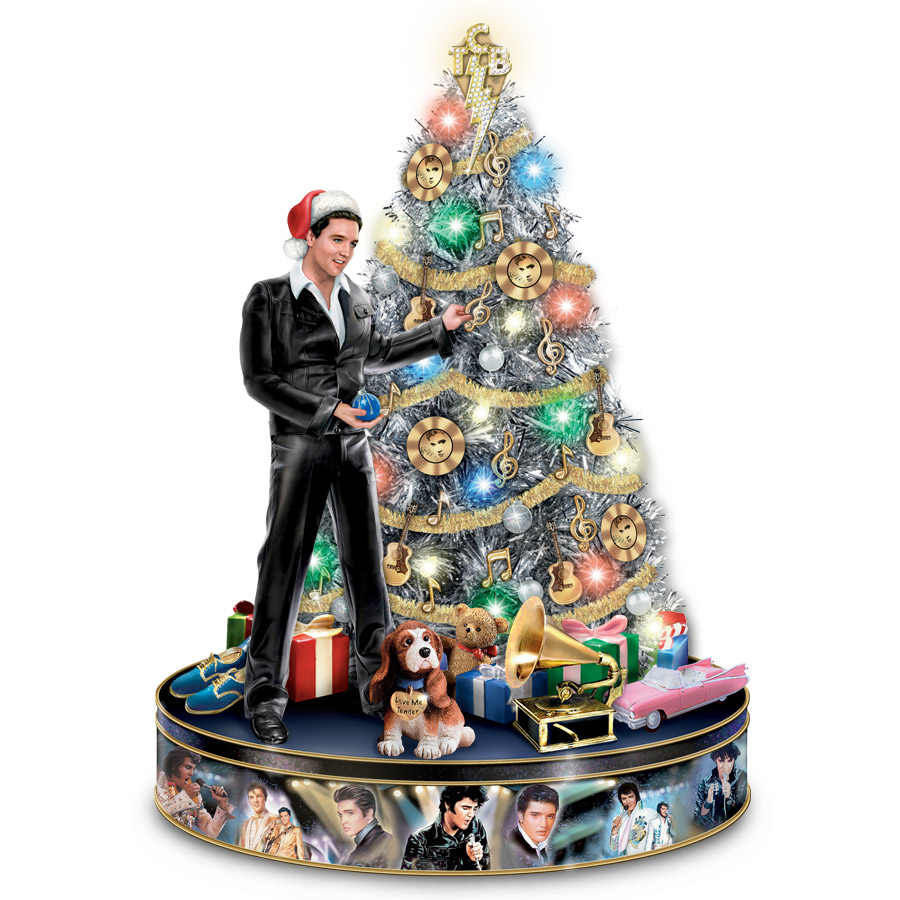 Elvis Rock 'N' Roll Pre-Lit Tabletop Christmas Tree
