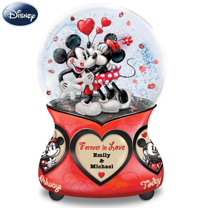 Disney Forever In Love Personalized Glitter Globe