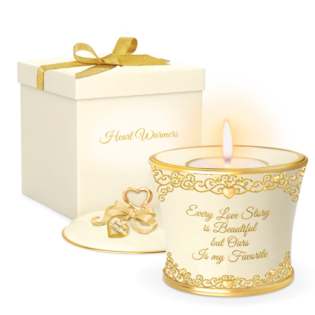 Our Love Story Personalized Candleholder