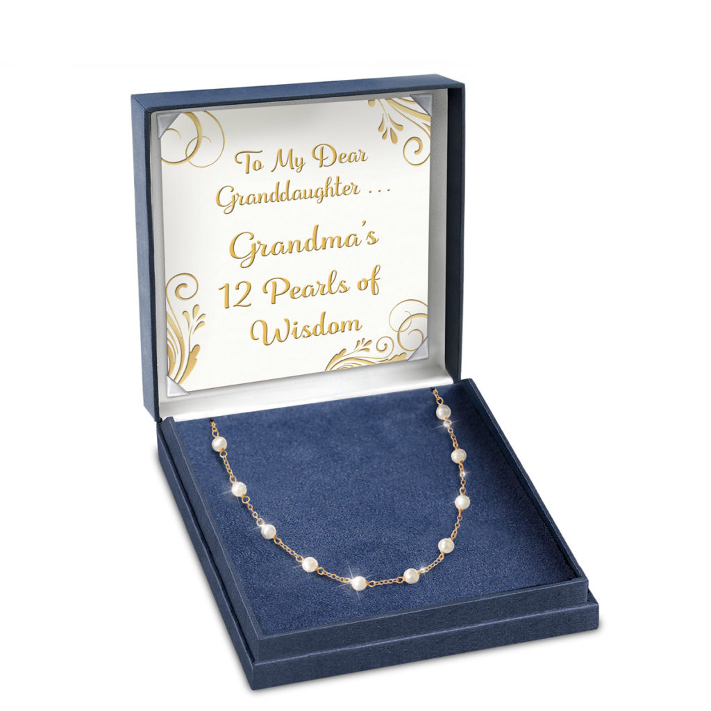 Grandma's 12 Pearls Of Wisdom Personalized Necklace
