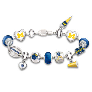 Michigan Wolverines charm bracelets
