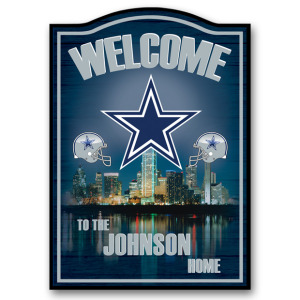 Dallas Cowboys Personalized Welcome Sign
