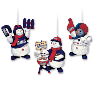 New England Patriots Snowman Ornaments