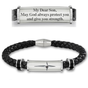 Protection and Strength for My Son Men's Bracelet