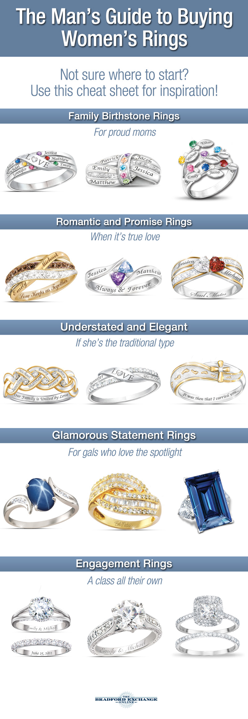 The Man's Guide to Buying Women's Rings - Bradford Exchange Blog