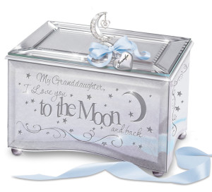 My Granddaughter, I Love You to the Moon Music Box