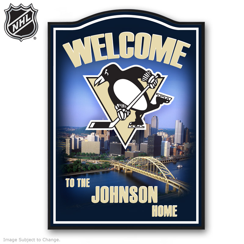 Pittsburgh Penguins® Personalized Welcome Sign