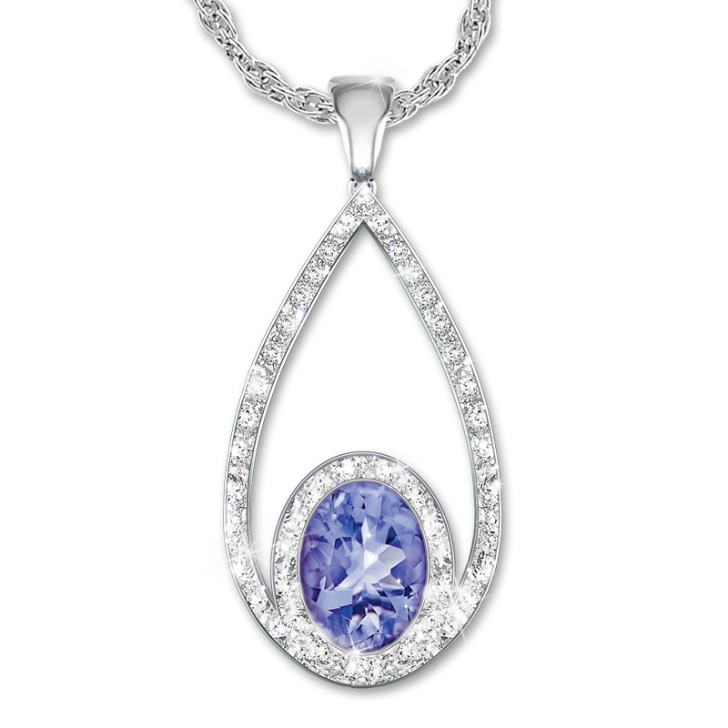 Tanzanite Opulence Diamond Pendant Necklace