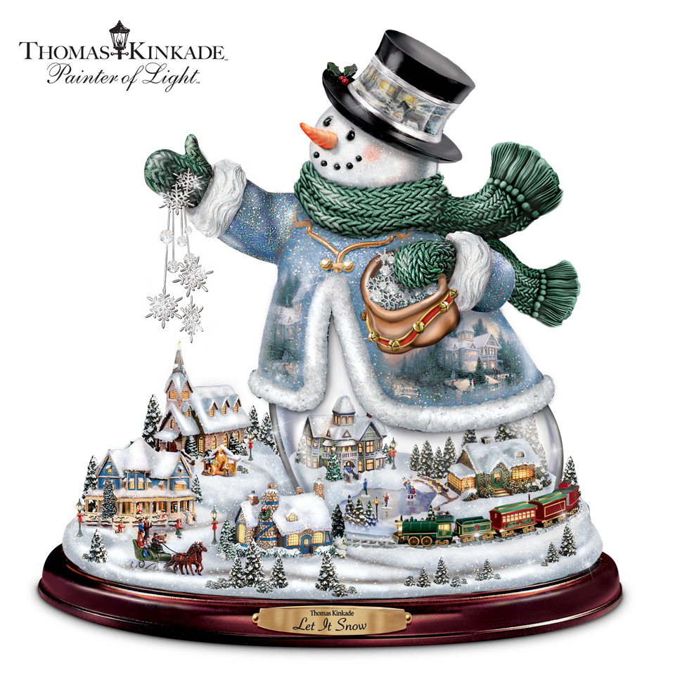 bradford exchange snowman with train