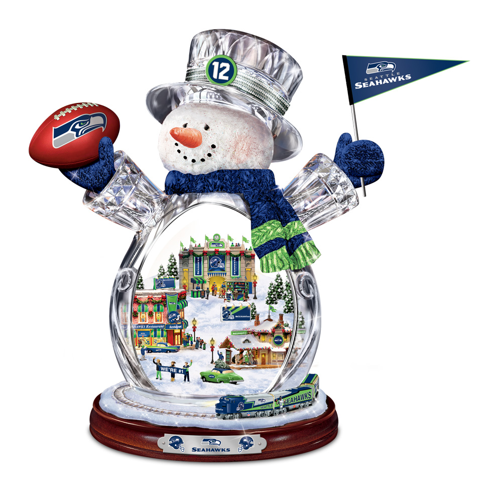 bradford exchange snowman with train