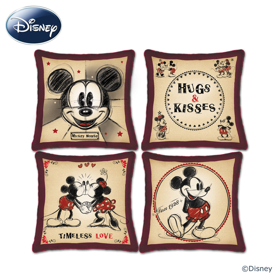 Disney Mickey Mouse and Minnie Mouse Happy Home Pillow Set