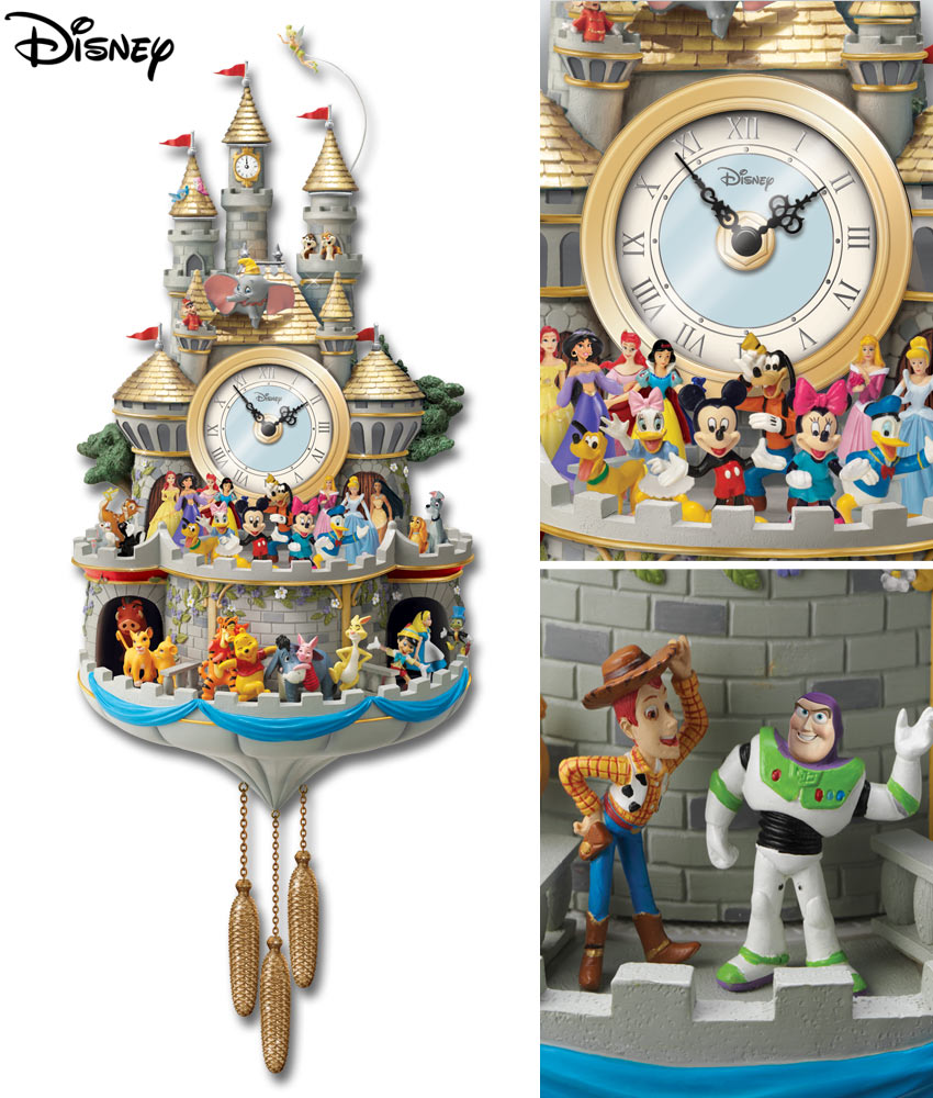 Disney "Timeless Magic" Wall Clock With 43 Friends
