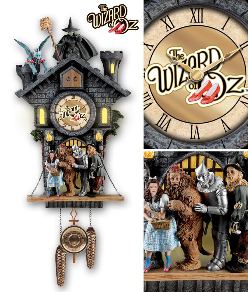 WIZARD OF OZ Wall Clock With Lights, Motion And Sound