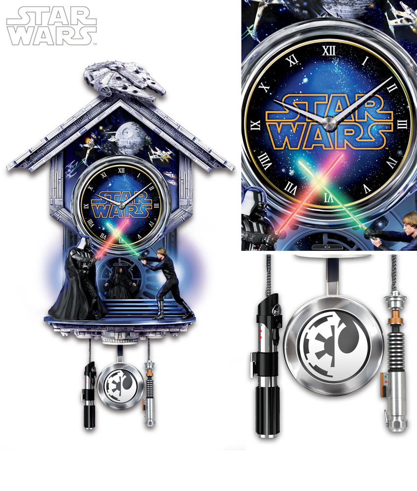 STAR WARS Sith Vs. Jedi Wall Clock With Light-Up Lightsabers