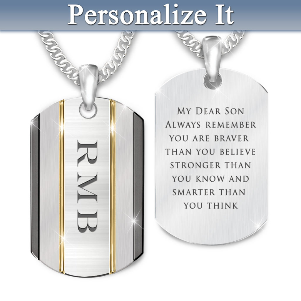 The Strength of My Son Personalized Pendant Necklace