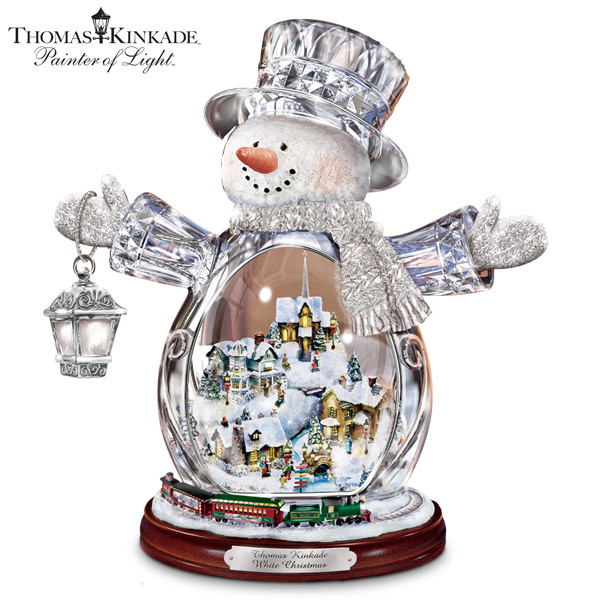 Thomas Kinkade Snowman Figurine