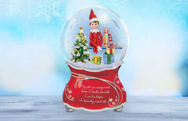 Elf On a Shelf Glitter Globe