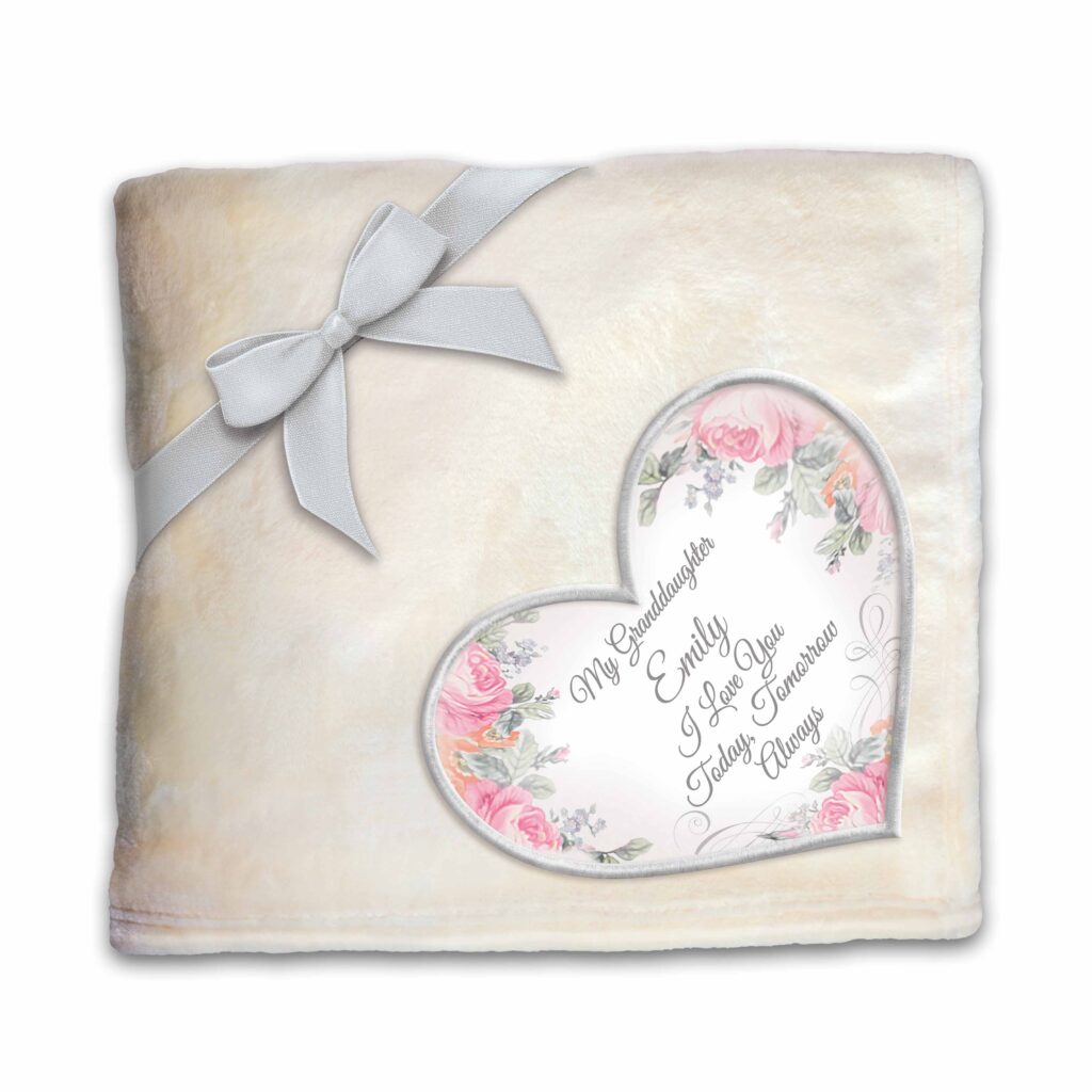 Granddaughter, You Warm My Heart Personalized Blanket