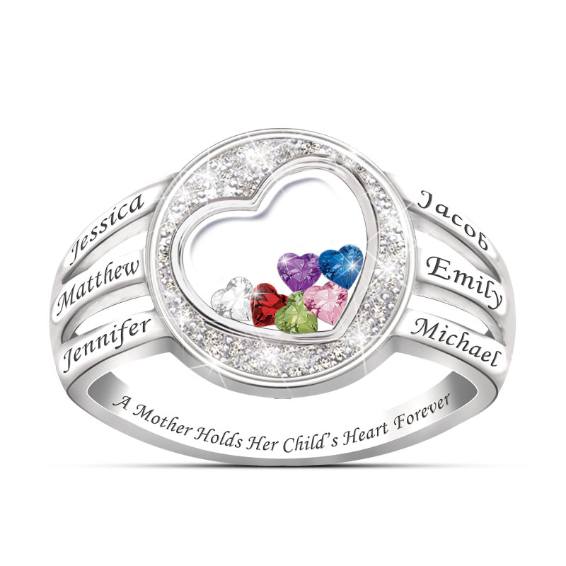 A Mother Holds Her Child's Heart Personalized Ring