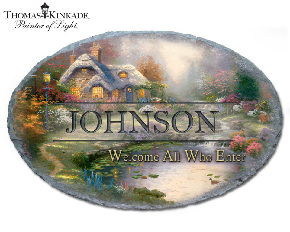 Welcome All Who Enter Personalized Welcome Sign