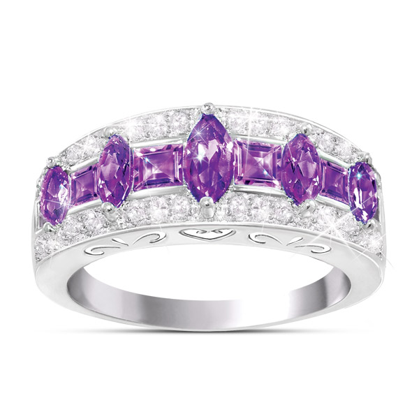 Purple Rhapsody Amethyst And Diamond Ring