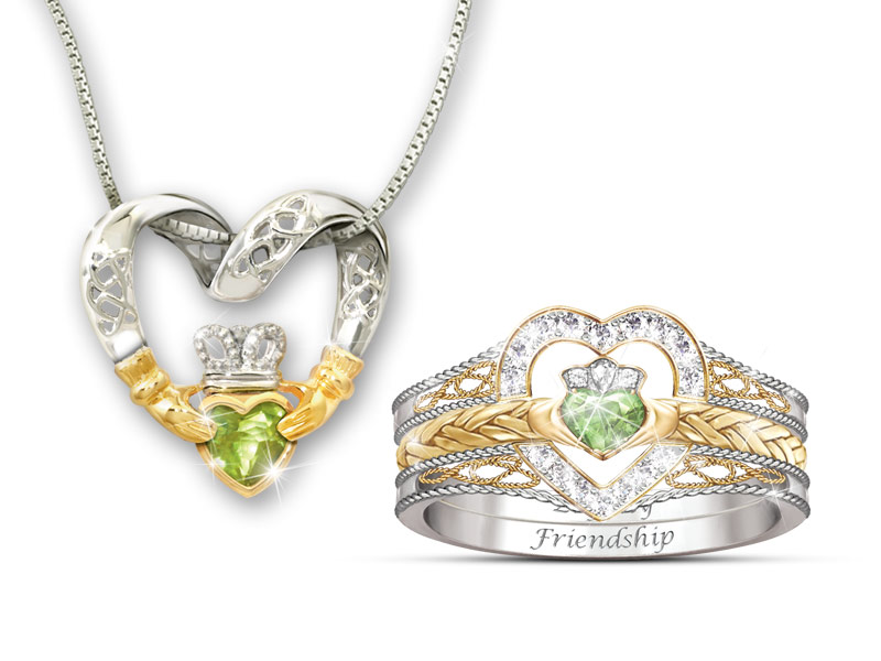 Irish Love Pendant Necklace and Ring