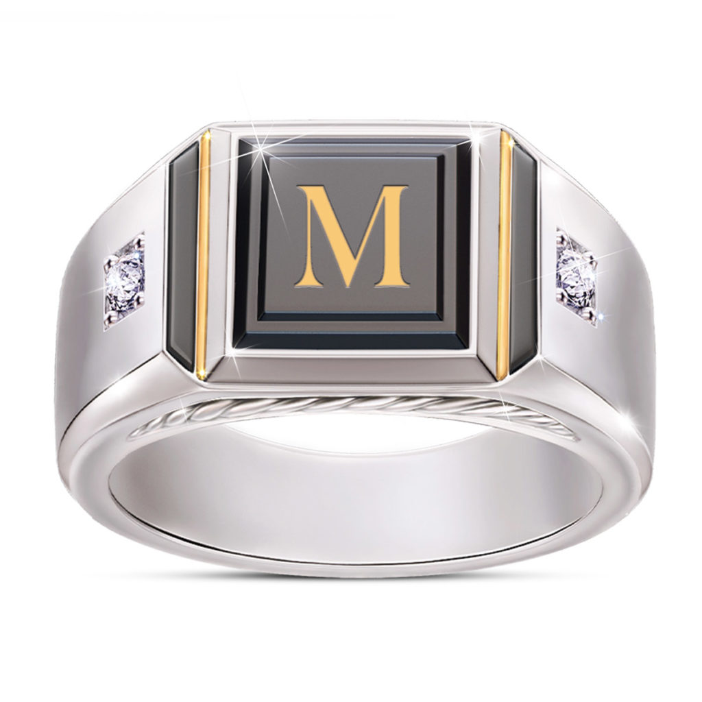 Man of Distinction Personalized Diamond Ring
