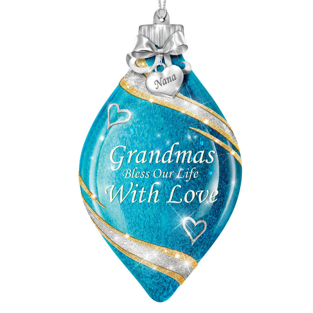 Grandma Blesses Our Lives with Love Personalized Ornament