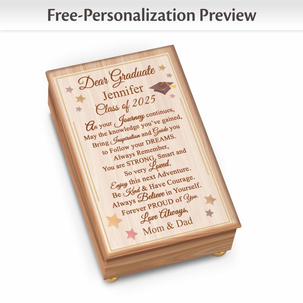 Congratulations, Graduate Personalized Music Box