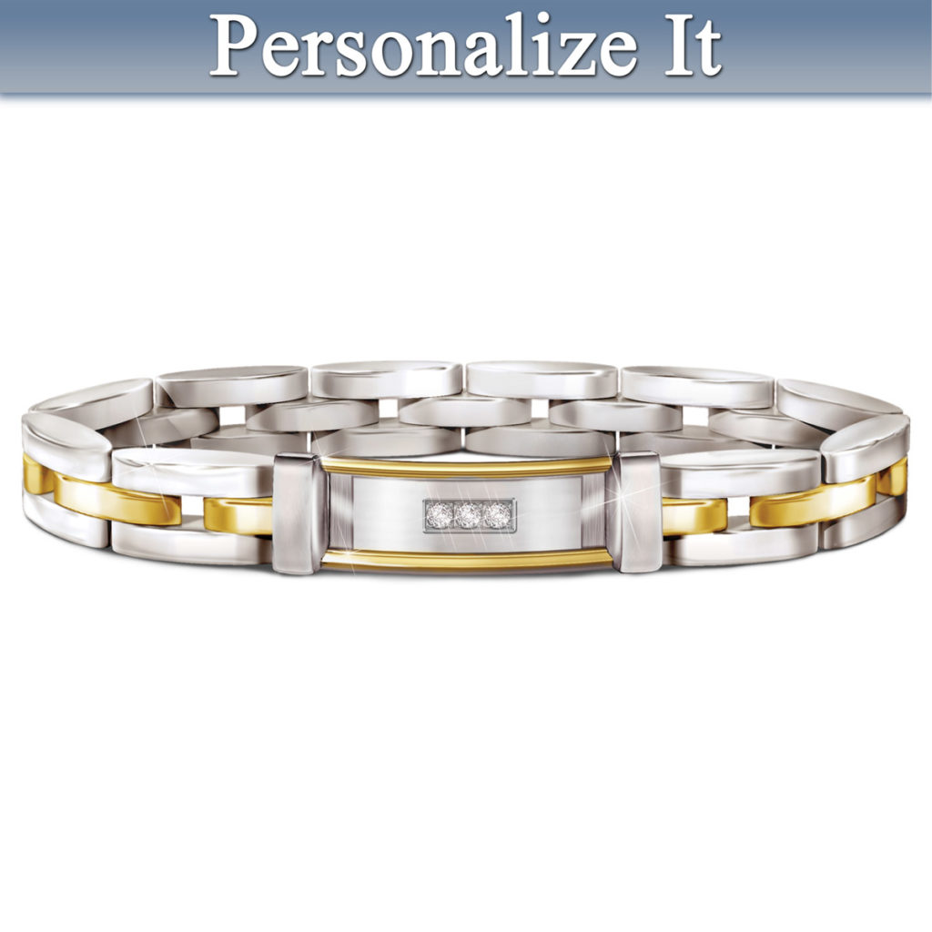 Today, Tomorrow, Always Father Personalized Diamond Bracelet