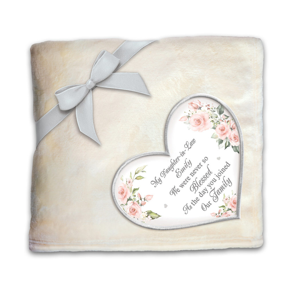 Daughter-In-Law, You Warm My Heart Personalized Blanket