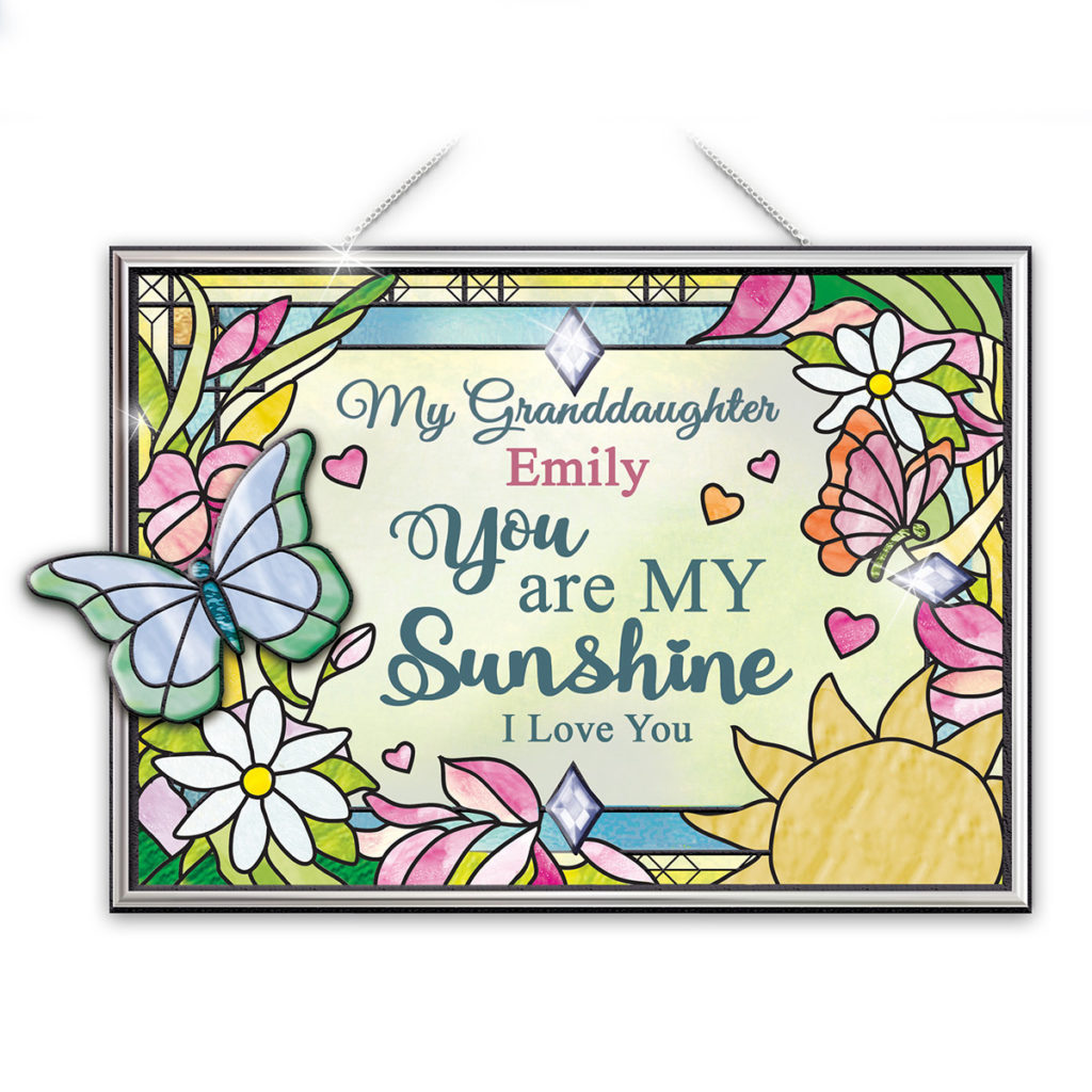 Granddaughter, You Are My Sunshine Personalized Suncatcher