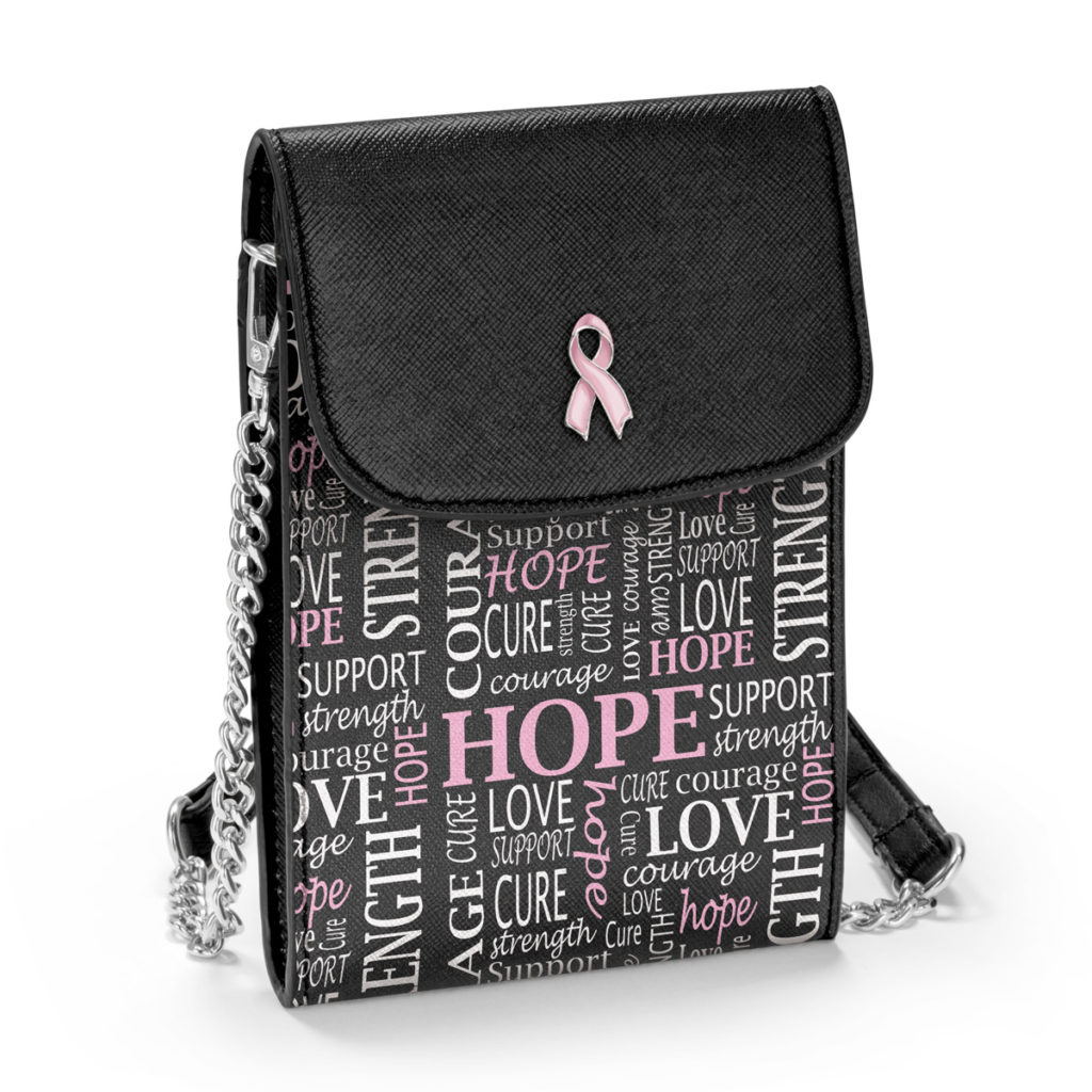 Breast Cancer Awareness Crossbody Cell Phone Bag