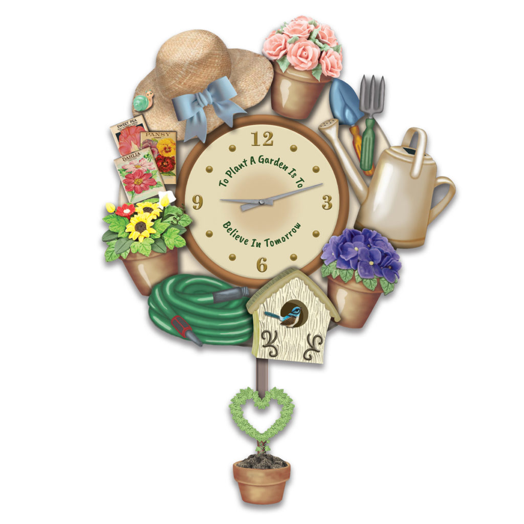 Joy of Gardening Wall Clock