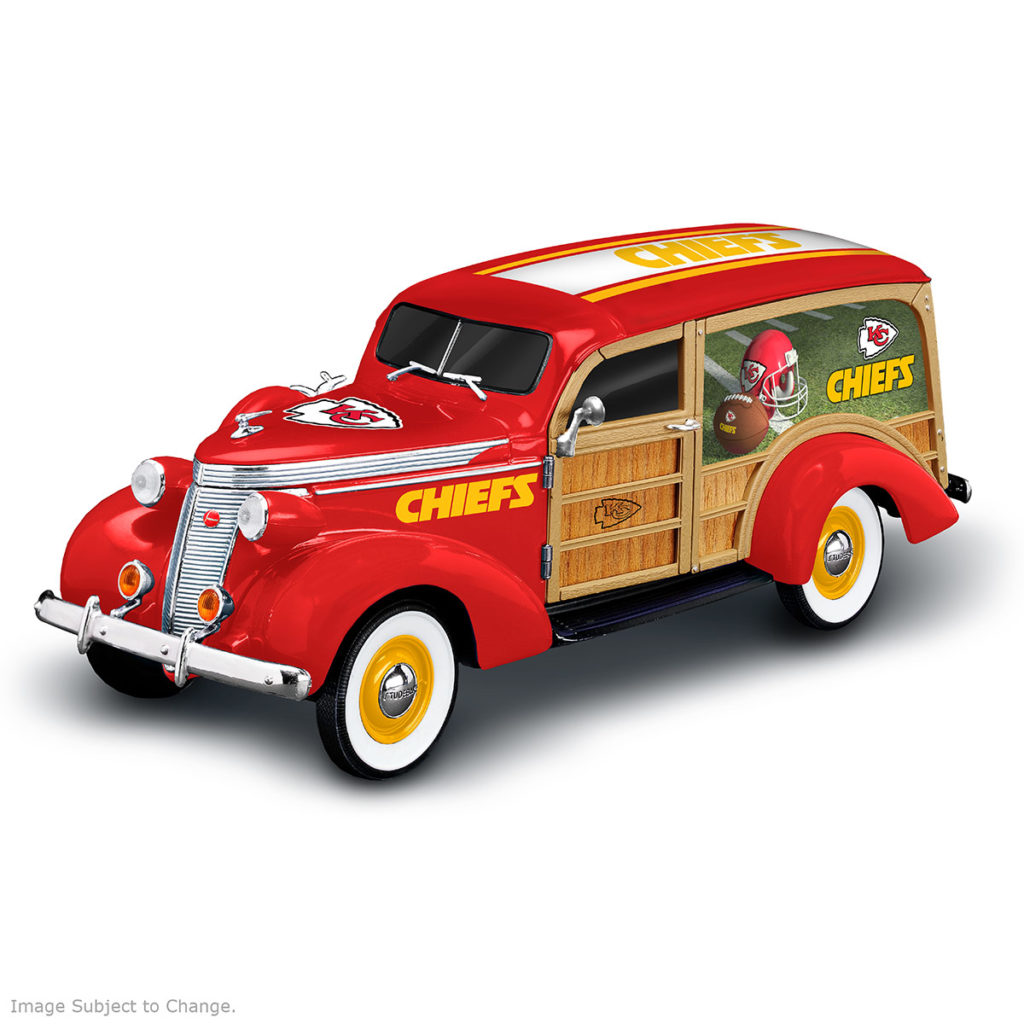 Cruising To Victory NFL Woody Wagon Sculpture